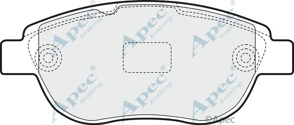 APEC BRAKING Piduriklotsi komplekt,ketaspidur PAD1450